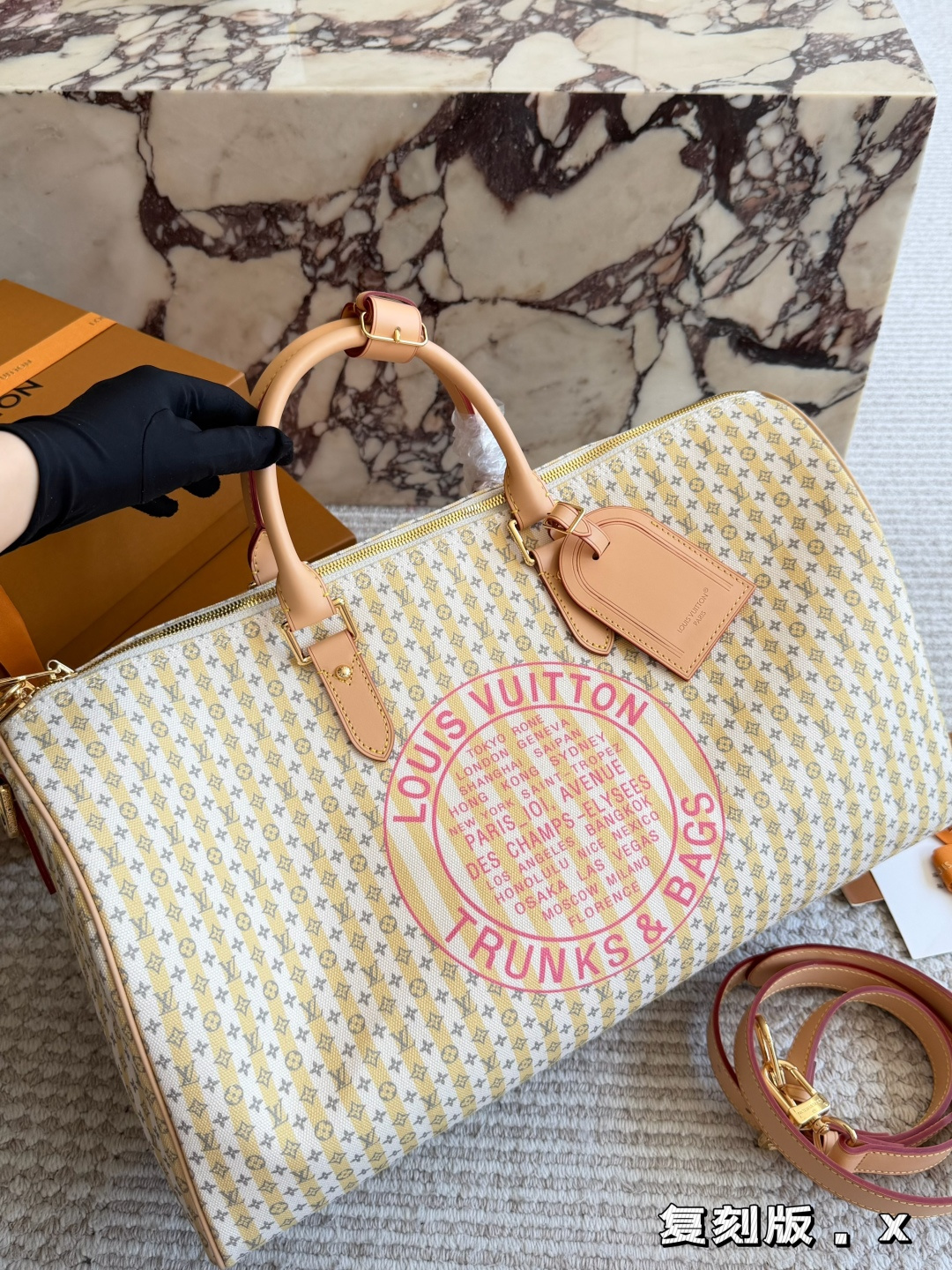 Louis Vuitton LV Speedy Cowhide Leather Limited Edition Travel Ready